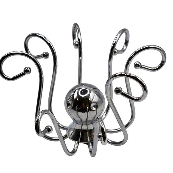 Octopus Ring Holder Umbra Metal Ring Display Mirror Silver Tone 2.5" Tall 4" Wid - Picture 1 of 9